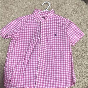 Polo by Ralph Lauren Pink Checkered Kids Shirt